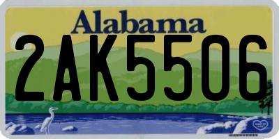 AL license plate 2AK5506
