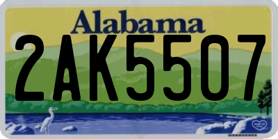 AL license plate 2AK5507
