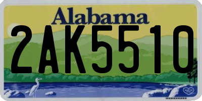 AL license plate 2AK5510