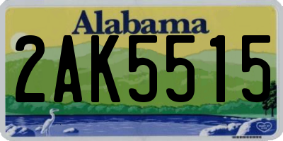 AL license plate 2AK5515