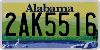 AL license plate 2AK5516