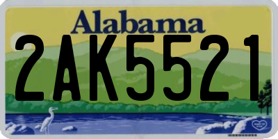 AL license plate 2AK5521
