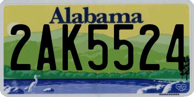 AL license plate 2AK5524