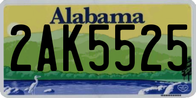 AL license plate 2AK5525