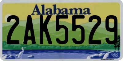 AL license plate 2AK5529