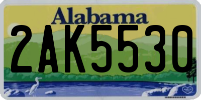 AL license plate 2AK5530
