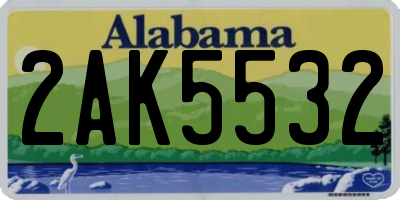 AL license plate 2AK5532