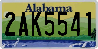 AL license plate 2AK5541