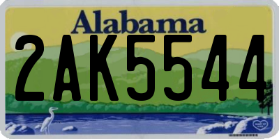 AL license plate 2AK5544