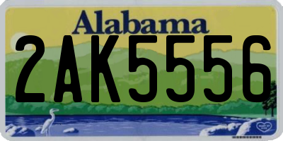 AL license plate 2AK5556