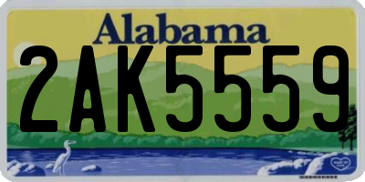AL license plate 2AK5559