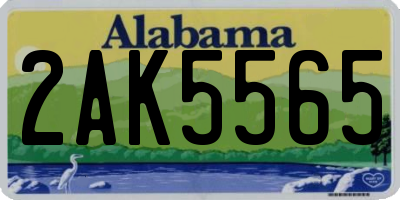 AL license plate 2AK5565
