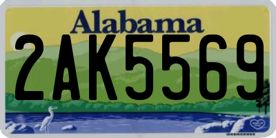 AL license plate 2AK5569