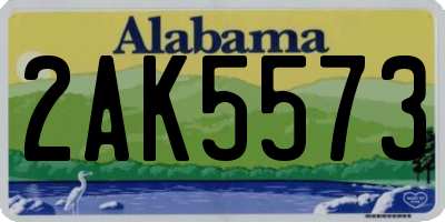 AL license plate 2AK5573
