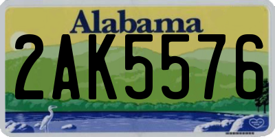 AL license plate 2AK5576
