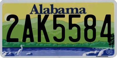 AL license plate 2AK5584