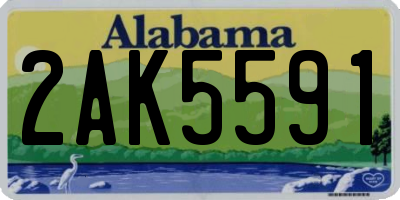 AL license plate 2AK5591