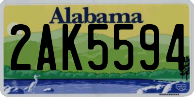AL license plate 2AK5594