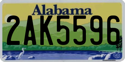 AL license plate 2AK5596