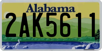 AL license plate 2AK5611