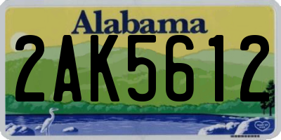 AL license plate 2AK5612