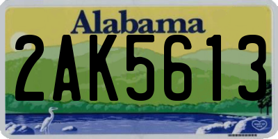 AL license plate 2AK5613