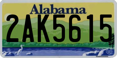 AL license plate 2AK5615