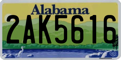 AL license plate 2AK5616