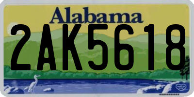 AL license plate 2AK5618