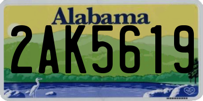 AL license plate 2AK5619