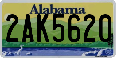 AL license plate 2AK5620