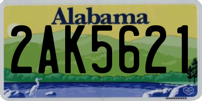 AL license plate 2AK5621