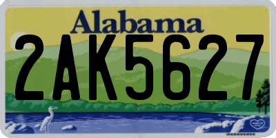AL license plate 2AK5627