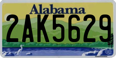 AL license plate 2AK5629
