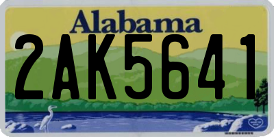 AL license plate 2AK5641