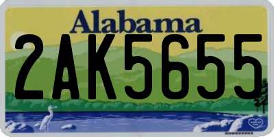 AL license plate 2AK5655
