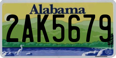 AL license plate 2AK5679
