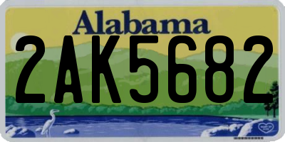 AL license plate 2AK5682