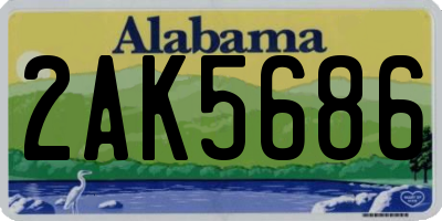 AL license plate 2AK5686