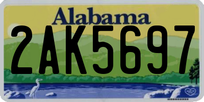 AL license plate 2AK5697