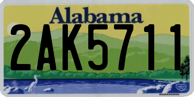 AL license plate 2AK5711