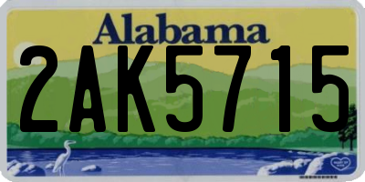 AL license plate 2AK5715