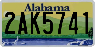 AL license plate 2AK5741