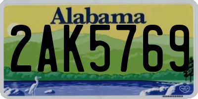 AL license plate 2AK5769