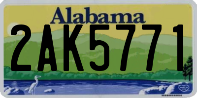 AL license plate 2AK5771
