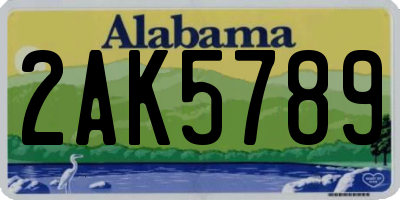 AL license plate 2AK5789