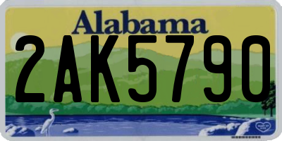 AL license plate 2AK5790