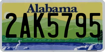 AL license plate 2AK5795