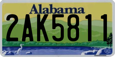 AL license plate 2AK5811