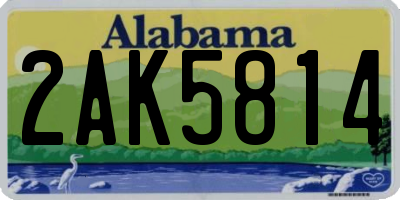 AL license plate 2AK5814